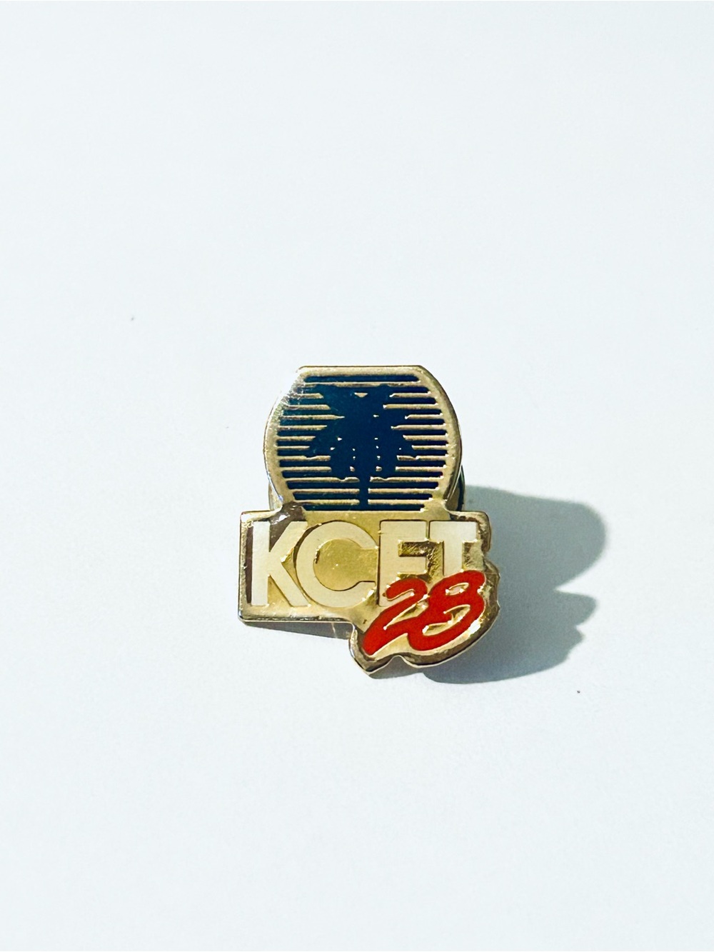 KCET 28 Vintage Enamel Pin, Public Radio Memorabilia, KCET Radio